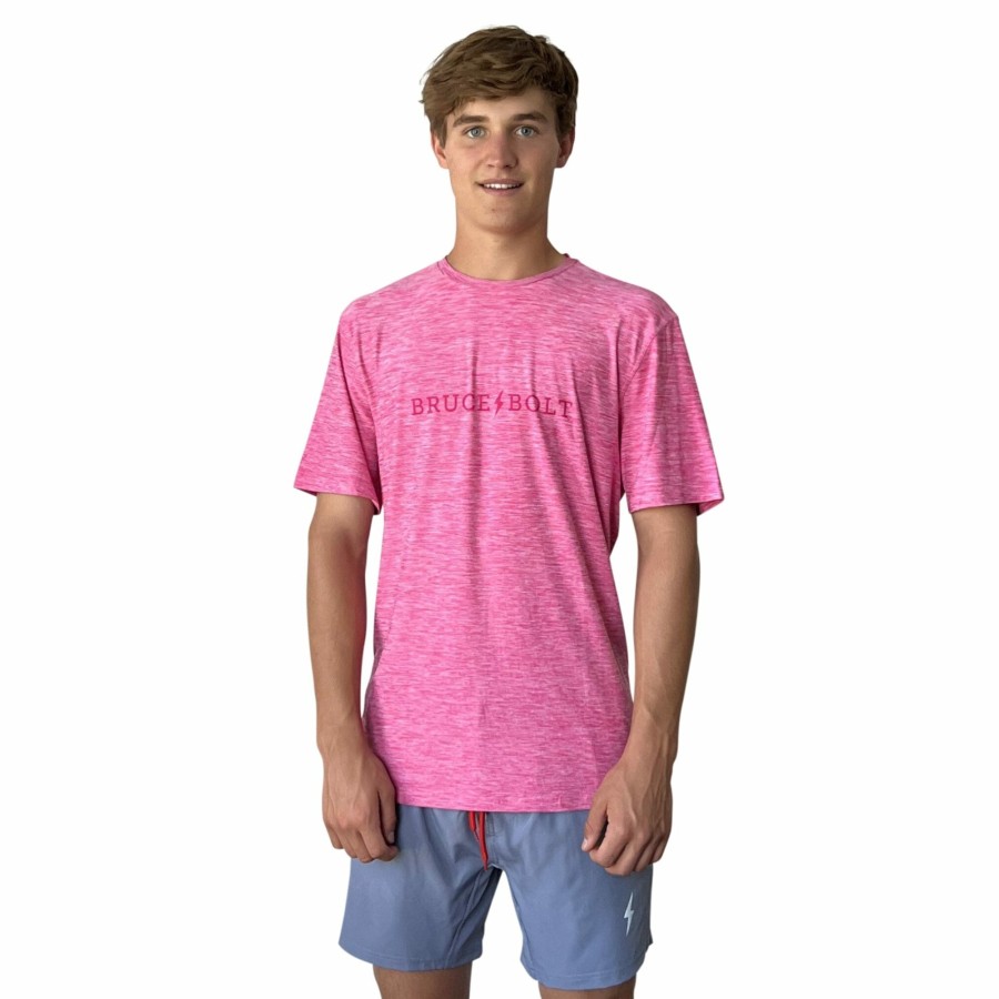 Apparel BRUCE BOLT Premium Tees | Short Sleeve "Bruce Bolt" Supersoft Pink Tshirt