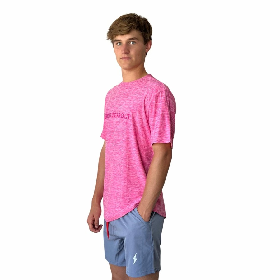 Apparel BRUCE BOLT Premium Tees | Short Sleeve "Bruce Bolt" Supersoft Pink Tshirt