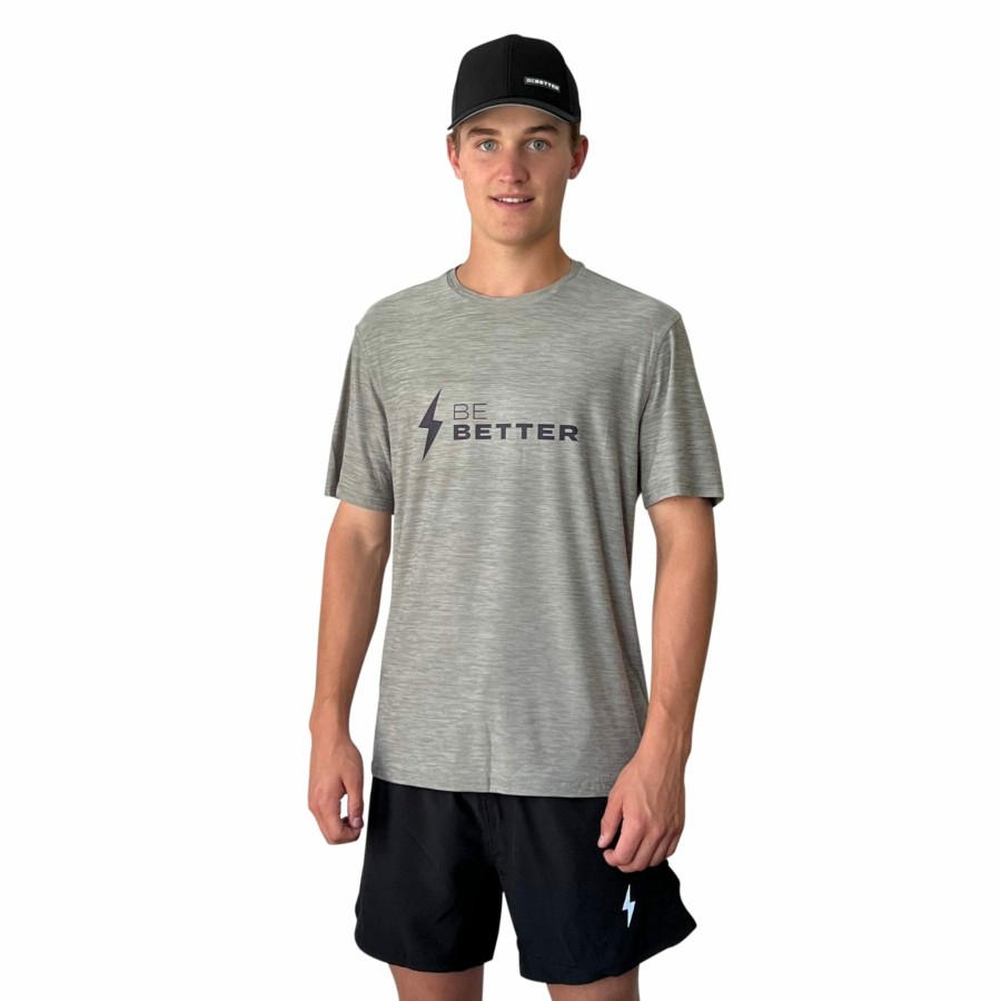 Apparel BRUCE BOLT Premium Tees | Short Sleeve "Be Better" Supersoft Grey Tshirt