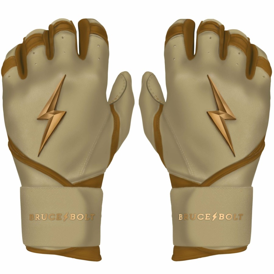 Sports BRUCE BOLT Batting Gloves | Gold Series Long Cuff Batting Gloves