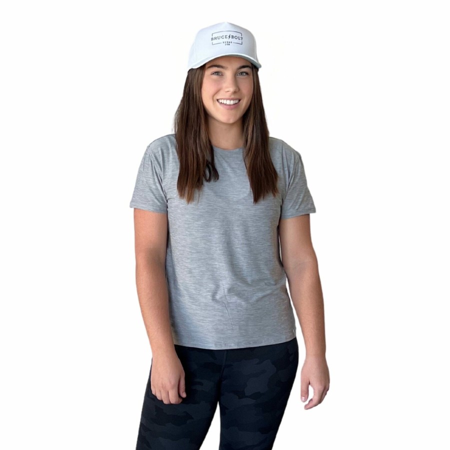 Apparel BRUCE BOLT Premium Tees | Women'S Short Sleeve Supersoft Light Heathered Grey Tshirt