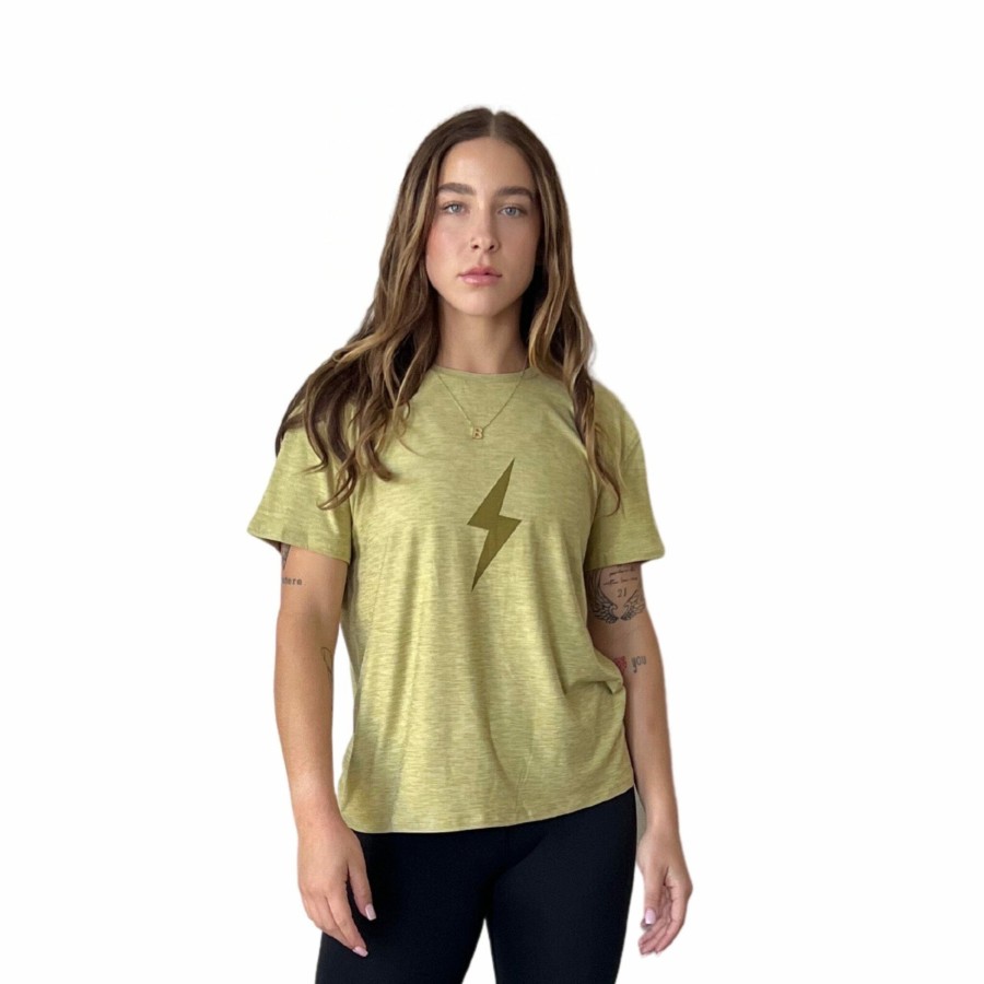 Apparel BRUCE BOLT Premium Tees | Women'S Short Sleeve "Bolt" Supersoft Leek Green Tshirt