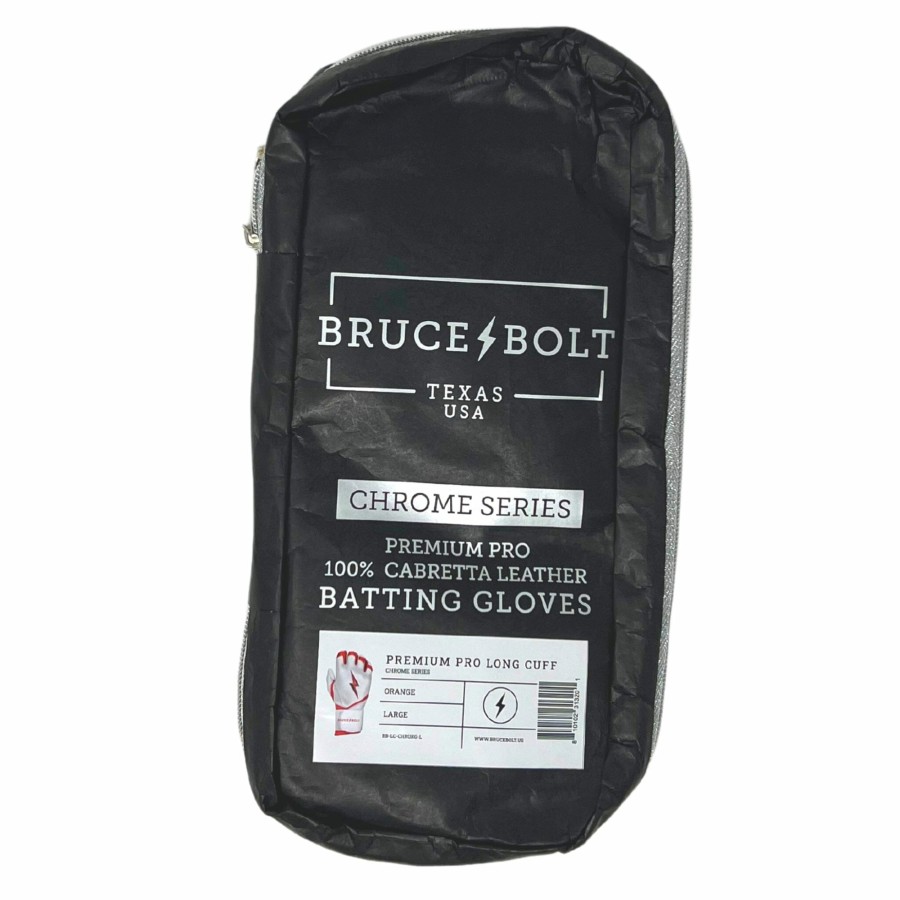 Sports BRUCE BOLT Batting Gloves | Chrome Series Long Cuff Batting Gloves