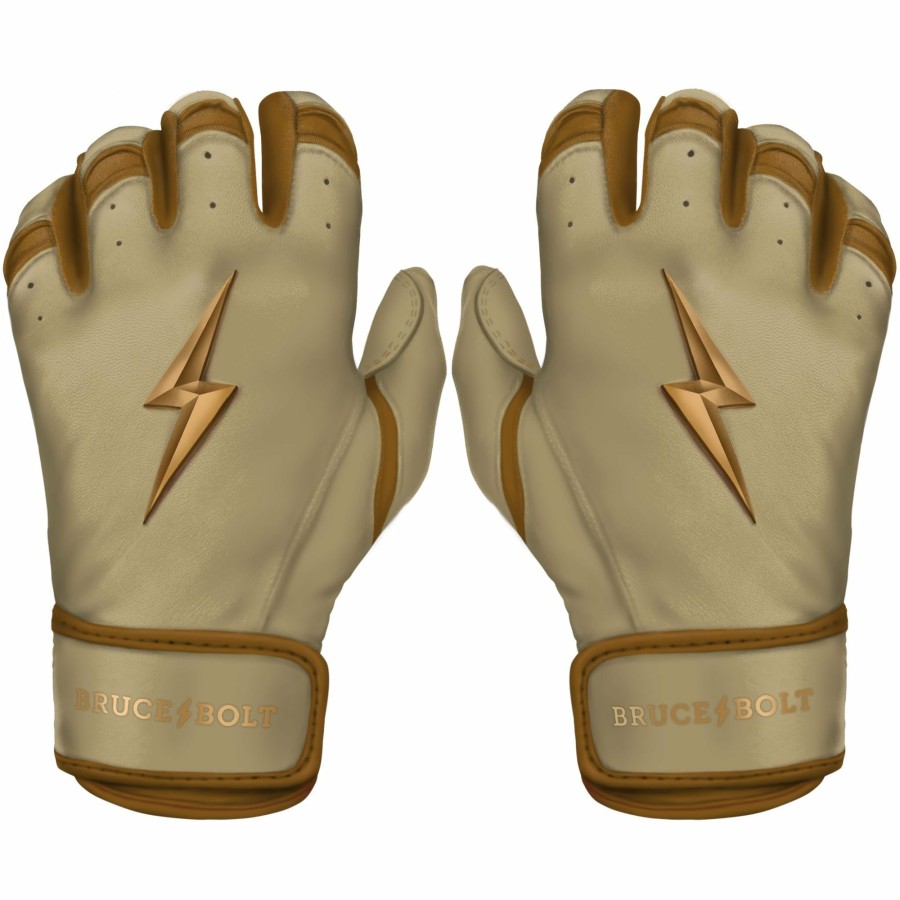 Sports BRUCE BOLT Batting Gloves | Gold Series Short Cuff Batting Gloves