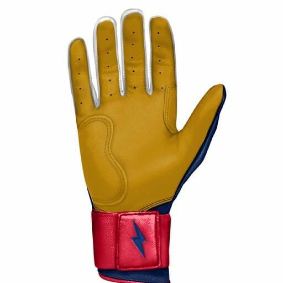 Sports BRUCE BOLT Batting Gloves | Patriot Series Long Cuff Batting Gloves