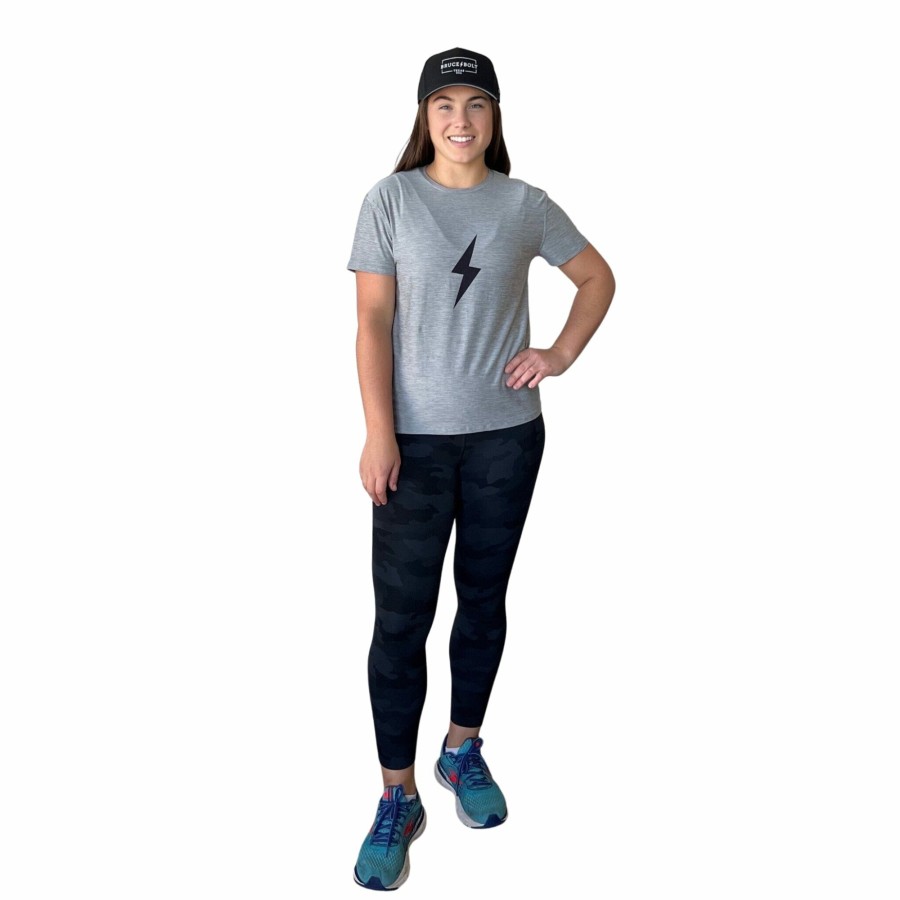 Apparel BRUCE BOLT Premium Tees | Women'S Short Sleeve "Bolt" Supersoft Light Heathered Grey Tshirt