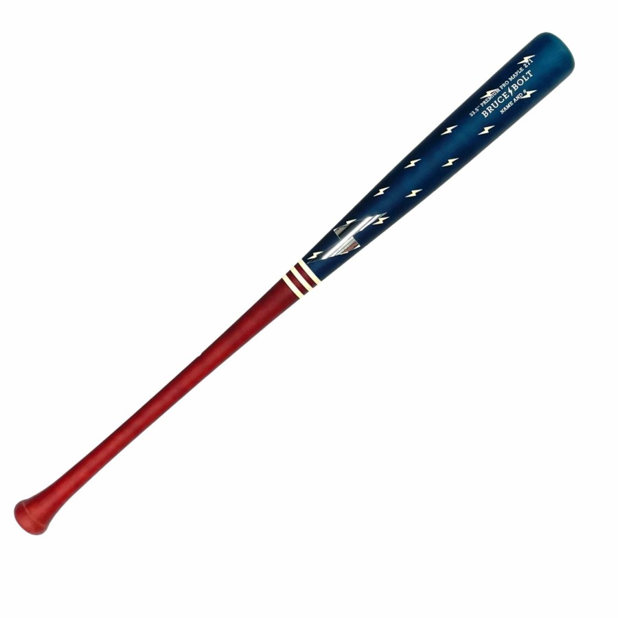 Equipment BRUCE BOLT Custom Wood Bats | Custom "Bolts & Stripes" Wood Bat