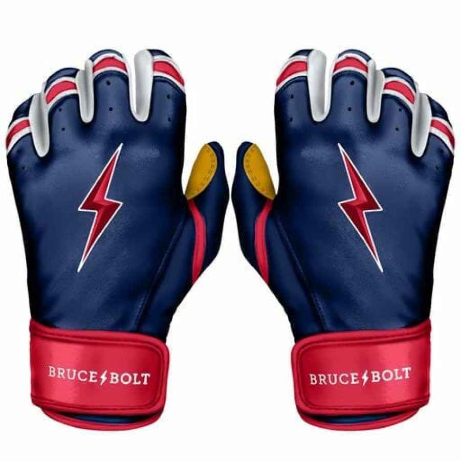 Sports BRUCE BOLT Batting Gloves | Patriot Series Short Cuff Batting Gloves